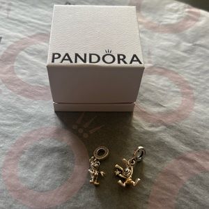 ⭐️New⭐️Mickey & Oswald Disney 100th Anniversary  Lab-grown Diamond Dangle Charm.